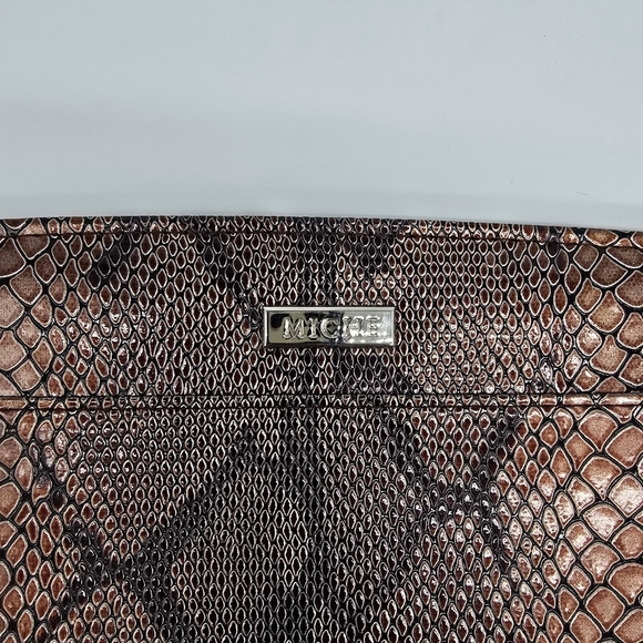 MICHE Envelope Clutch Bag Jen Snake Skin Shell - Picture 6 of 9